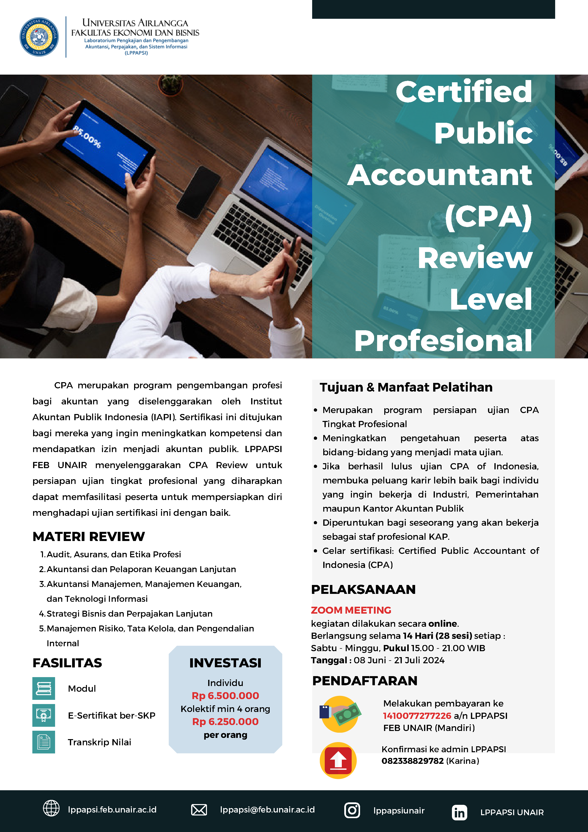 Certified Public Accountant (CPA) Review Level Profesional